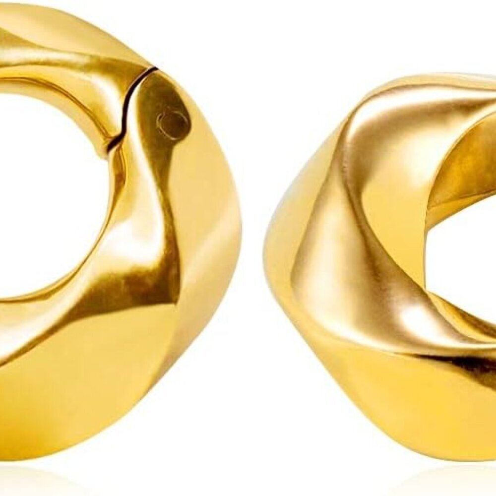 Hypoallergenic Stainless Steel Ear Hangers Gauges Plugs for Stretched Lobes